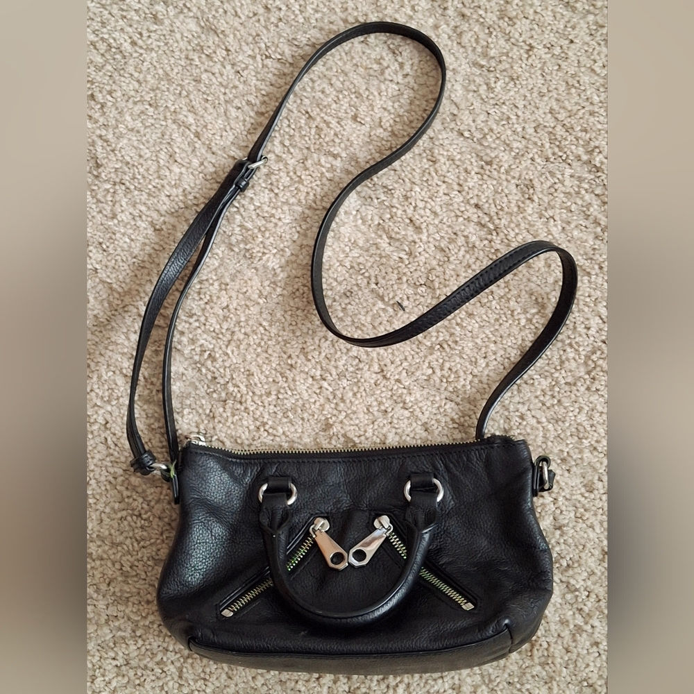 Black Leather Crossbody Bag